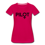Pilot - Female - Black - Women’s Premium T-Shirt - dark pink