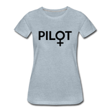 Pilot - Female - Black - Women’s Premium T-Shirt - heather ice blue