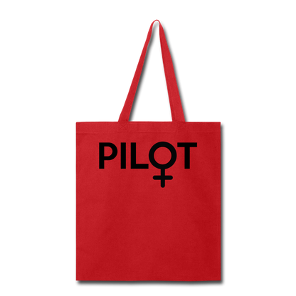 Pilot - Female - Black - Tote Bag - red