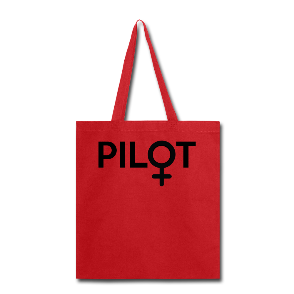 Pilot - Female - Black - Tote Bag - red