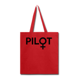 Pilot - Female - Black - Tote Bag - red