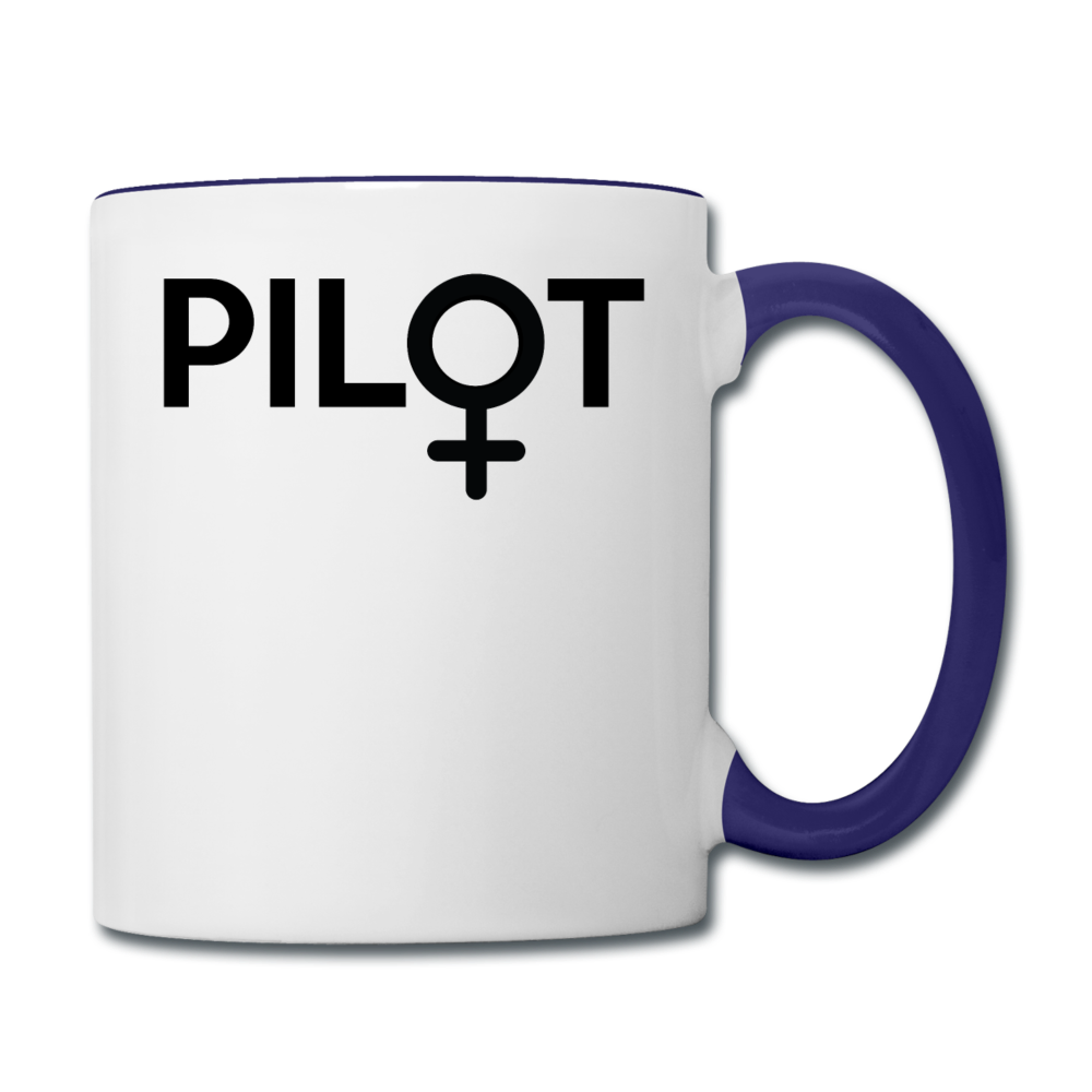 Pilot - Female - Black - Contrast Coffee Mug - white/cobalt blue