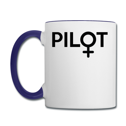 Pilot - Female - Black - Contrast Coffee Mug - white/cobalt blue