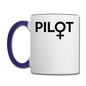 Pilot - Female - Black - Contrast Coffee Mug - white/cobalt blue