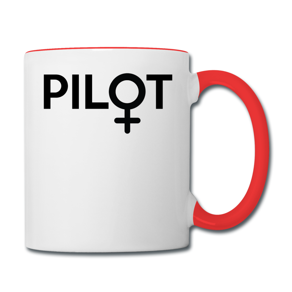 Pilot - Female - Black - Contrast Coffee Mug - white/red