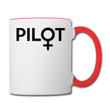 Pilot - Female - Black - Contrast Coffee Mug - white/red