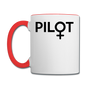 Pilot - Female - Black - Contrast Coffee Mug - white/red