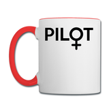 Pilot - Female - Black - Contrast Coffee Mug - white/red