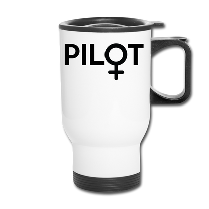 Pilot - Female - Black - Travel Mug - white