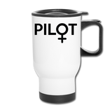 Pilot - Female - Black - Travel Mug - white