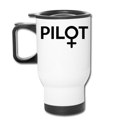 Pilot - Female - Black - Travel Mug - white