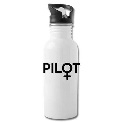 Pilot - Female - Black - Water Bottle - white