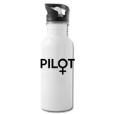 Pilot - Female - Black - Water Bottle - white