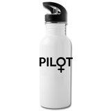 Pilot - Female - Black - Water Bottle - white