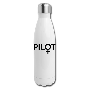 Pilot - Female - Black - Insulated Stainless Steel Water Bottle - white