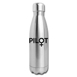 Pilot - Female - Black - Insulated Stainless Steel Water Bottle - silver