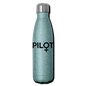 Pilot - Female - Black - Insulated Stainless Steel Water Bottle - turquoise glitter