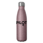 Pilot - Female - Black - Insulated Stainless Steel Water Bottle - pink glitter