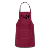 Pilot - Female - Black - Adjustable Apron - burgundy