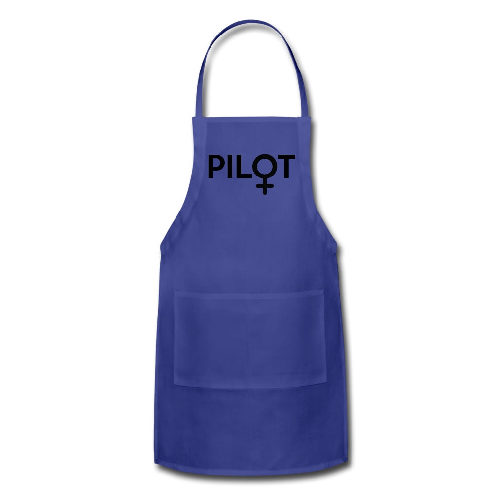 Pilot - Female - Black - Adjustable Apron - royal blue