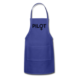 Pilot - Female - Black - Adjustable Apron - royal blue
