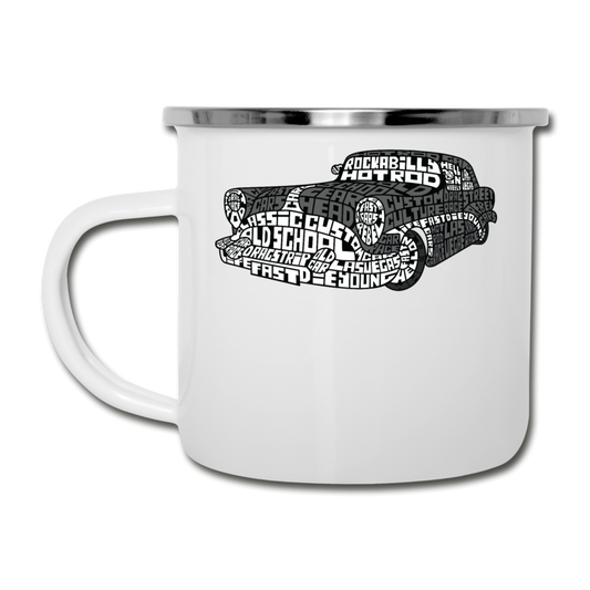 Hot Rod - Calligram - Camper Mug - white