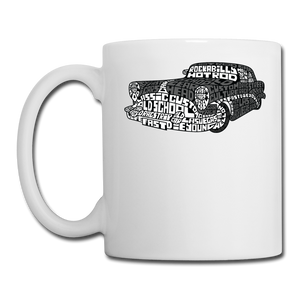 Hot Rod - Calligram - Coffee/Tea Mug - white