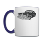 Hot Rod - Calligram - Contrast Coffee Mug - white/cobalt blue