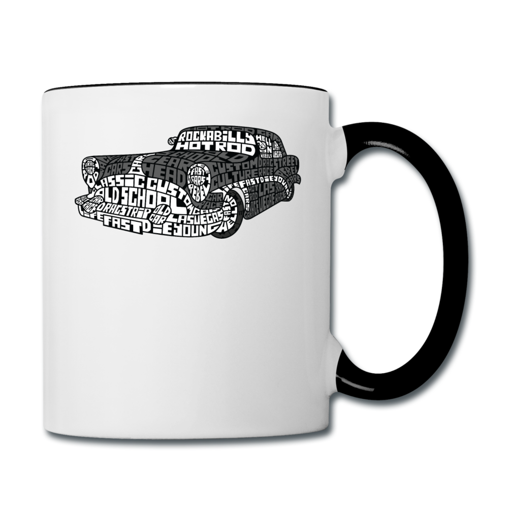 Hot Rod - Calligram - Contrast Coffee Mug - white/black