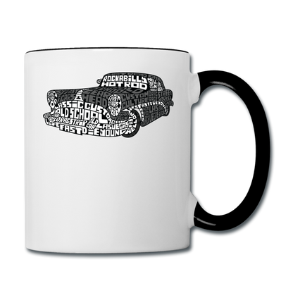 Hot Rod - Calligram - Contrast Coffee Mug - white/black