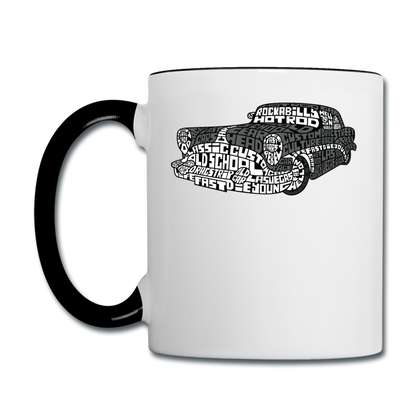 Hot Rod - Calligram - Contrast Coffee Mug - white/black