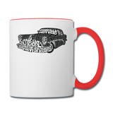 Hot Rod - Calligram - Contrast Coffee Mug - white/red