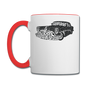 Hot Rod - Calligram - Contrast Coffee Mug - white/red