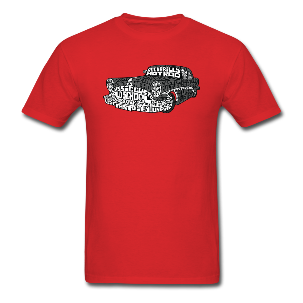 Hot Rod - Calligram - Unisex Classic T-Shirt - red