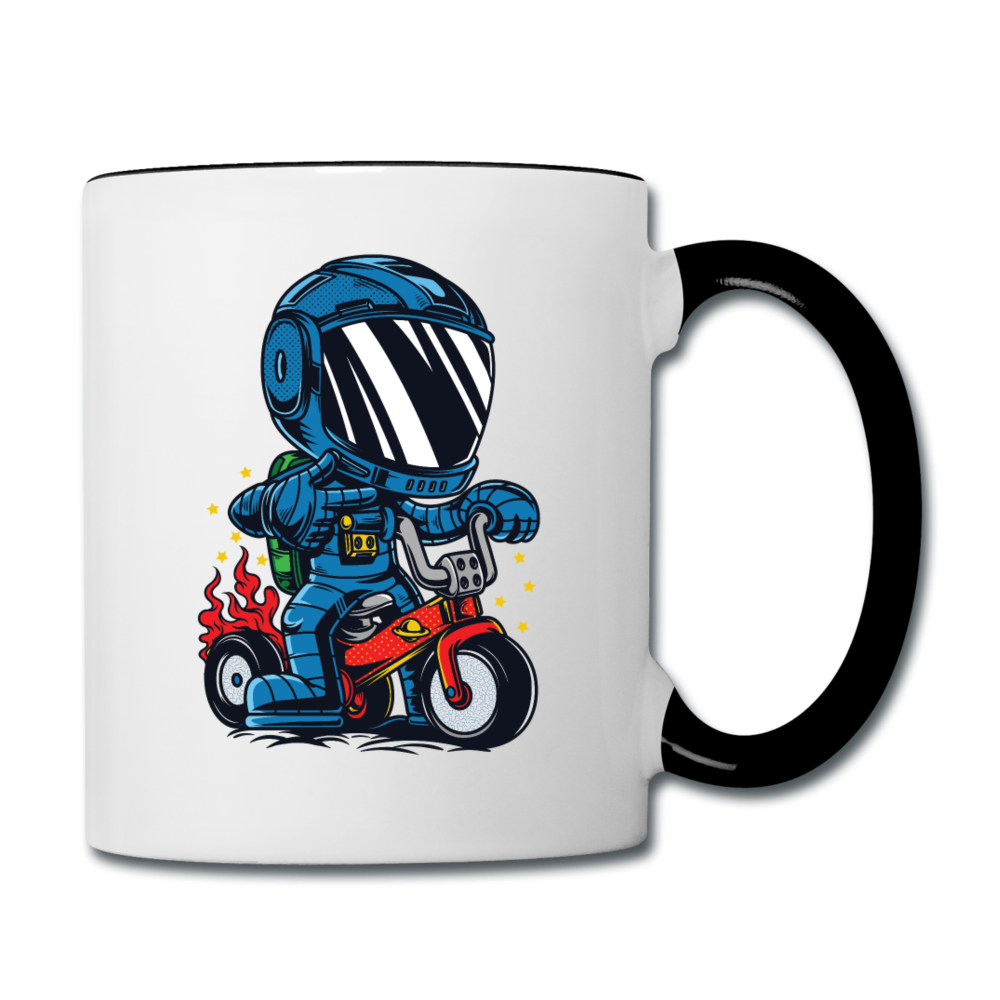 Astronaut - Bike - Contrast Coffee Mug - white/black