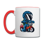 Astronaut - Bike - Contrast Coffee Mug - white/red