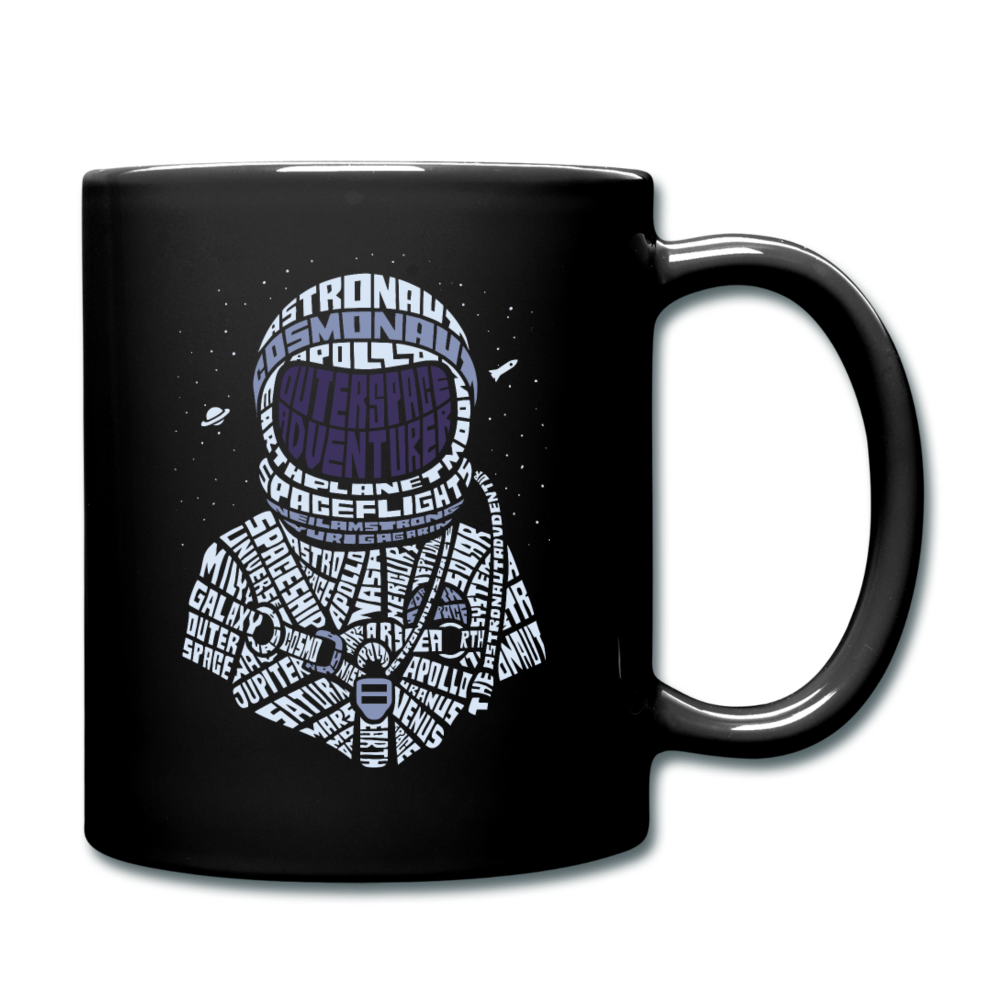 Astronaut - Calligram - Full Color Mug - black