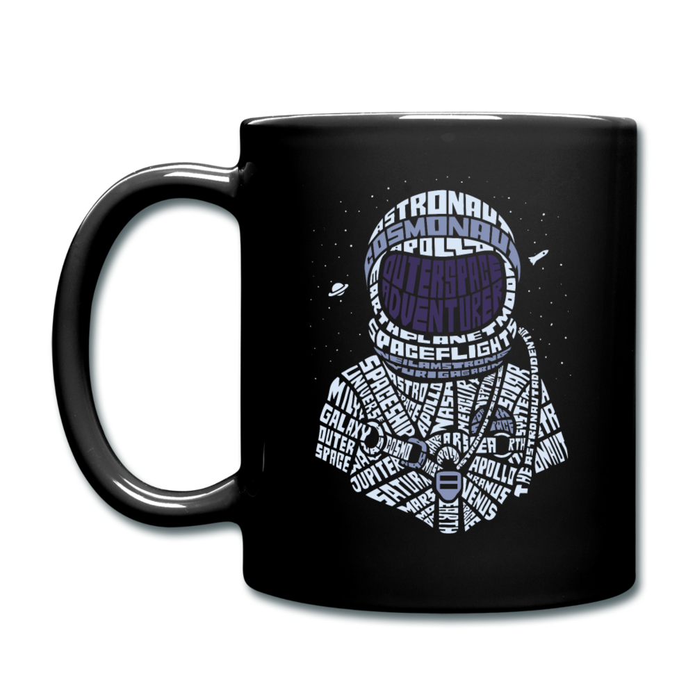 Astronaut - Calligram - Full Color Mug - black