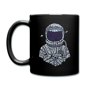 Astronaut - Calligram - Full Color Mug - black