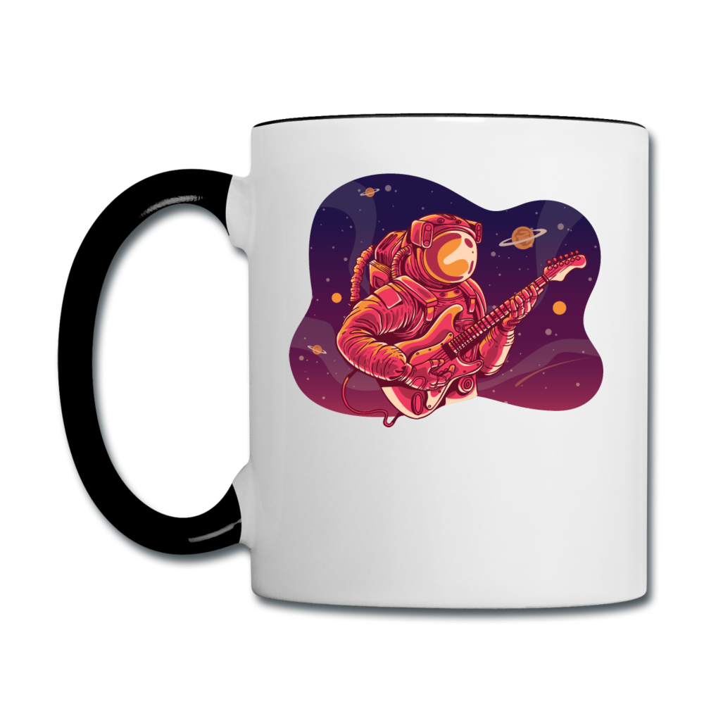 Astronaut - Guitar - Contrast Coffee Mug - white/black