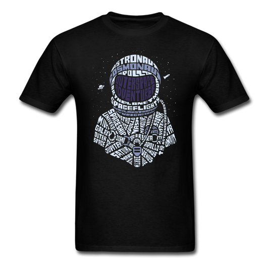 Astronaut - Calligram - Unisex Classic T-Shirt - black