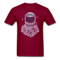 Astronaut - Calligram - Unisex Classic T-Shirt - burgundy