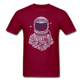 Astronaut - Calligram - Unisex Classic T-Shirt - burgundy