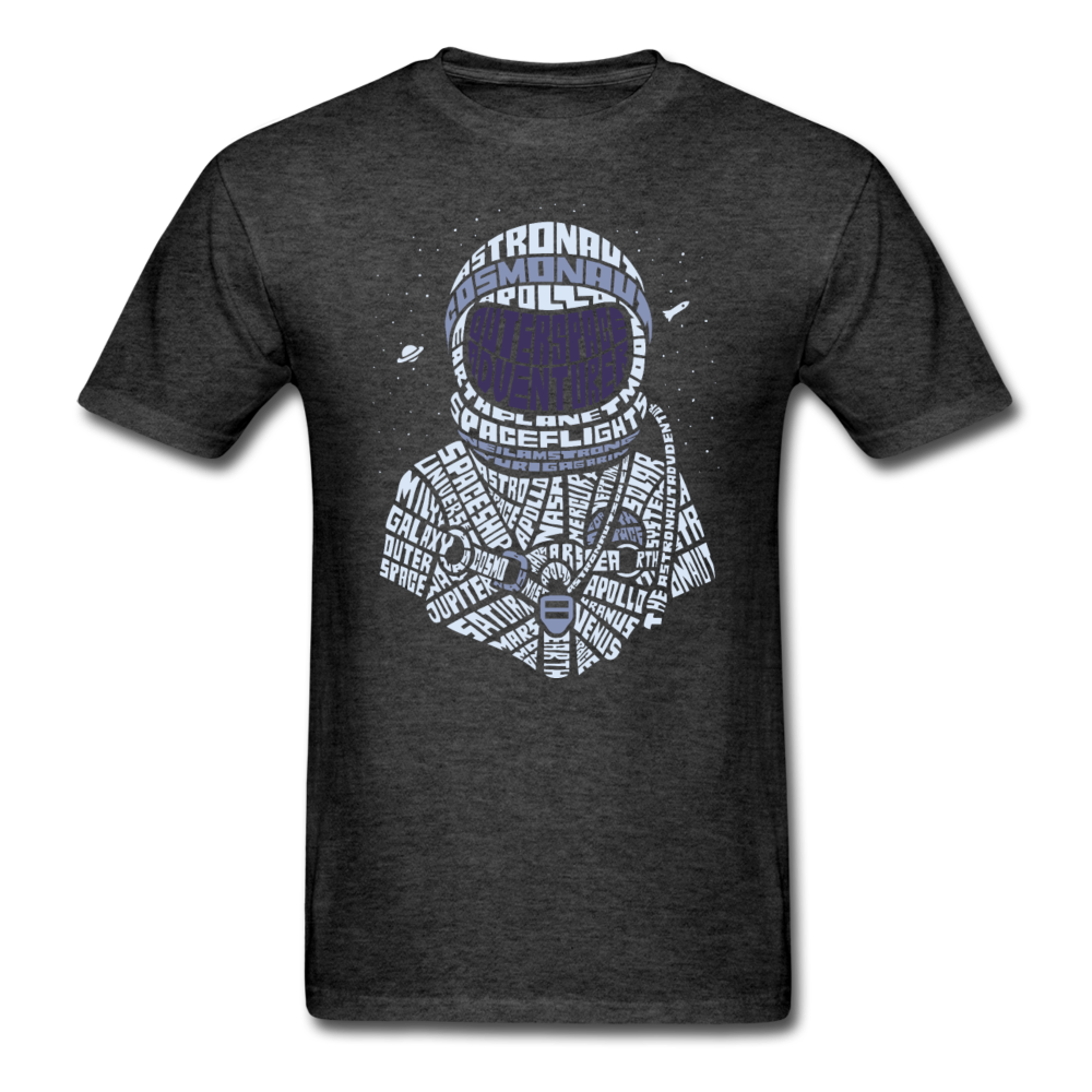 Astronaut - Calligram - Unisex Classic T-Shirt - heather black