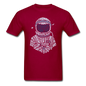 Astronaut - Calligram - Unisex Classic T-Shirt - dark red