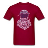 Astronaut - Calligram - Unisex Classic T-Shirt - dark red