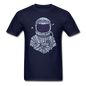 Astronaut - Calligram - Unisex Classic T-Shirt - navy