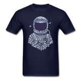 Astronaut - Calligram - Unisex Classic T-Shirt - navy