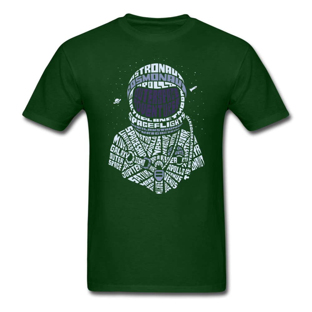 Astronaut - Calligram - Unisex Classic T-Shirt - forest green