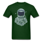 Astronaut - Calligram - Unisex Classic T-Shirt - forest green